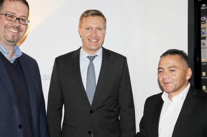 Torsten Hamacher mit Meik Schückeund und Uwe Heiland 