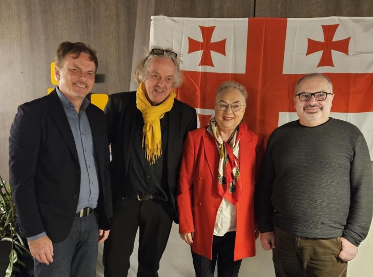 Robert Glogowski, Thomas Franke, Dr. Sabine Wilp, Irakli Absandse (von links)